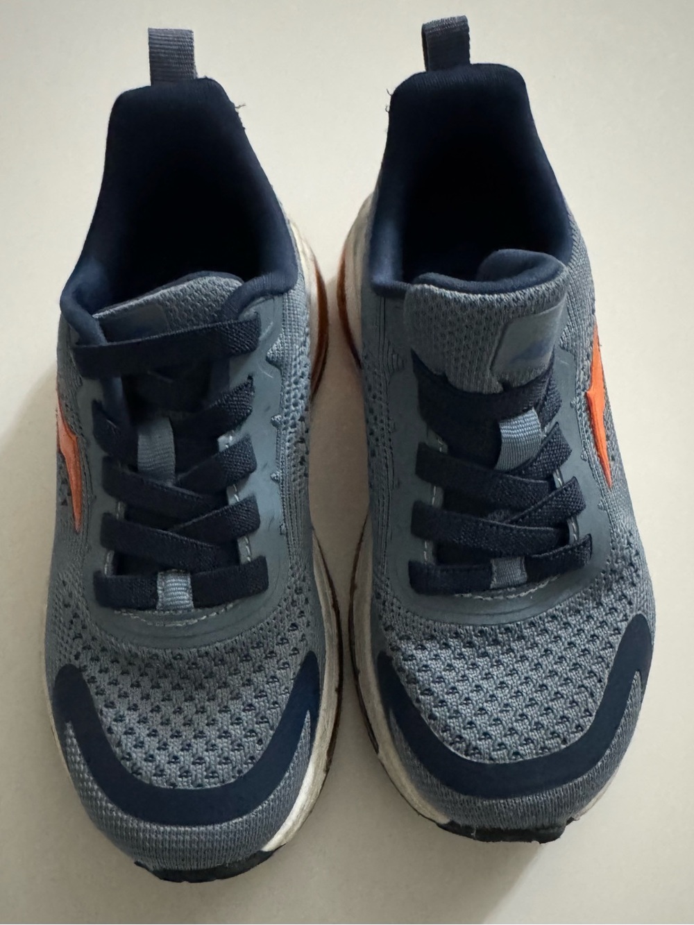 Avia Kids Athletic Sneakers Blue/Orange Lace-Up Mesh Low Top US 13 EU 31